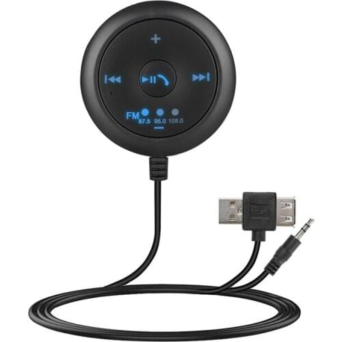 AUX-in Bluetooth Wireless Receiver & Transmitter Adapter FM for Car Stereo Audio