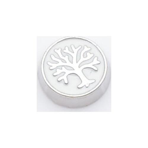 White life tree, Floating charms,Fit floating charm lockets, FC0090