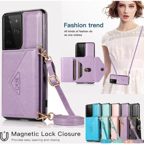 Flip Leather Case For Samsung S21 S20 Ultra S20 FE 5G With Wallet Stand Card Cover For Galaxy Note 20 Ultra Phone Etui Hoesje