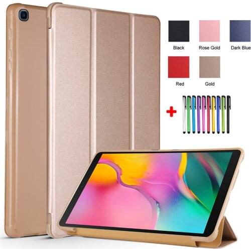 For Samsung Galaxy Tab A 10.1 Case 2019 SM-T510 T515 Slim Soft Tri Fold PU Leather Shell For Samsung Tab A 10 1 2019 Cover T510