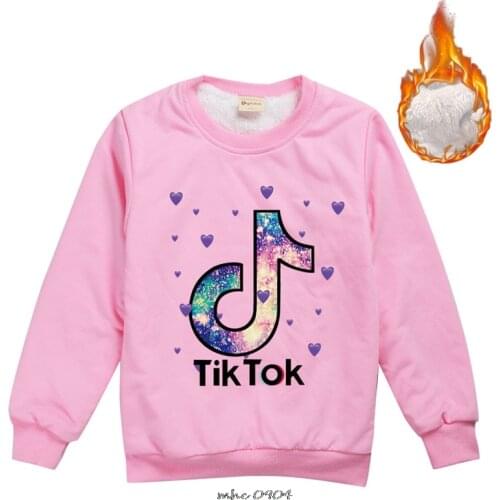Tik Tok Children Sweaters Hooded Baby Girls Coat Fashion Kids Coats Childrens Fur Coat Down Coat Winter Girls Clothes