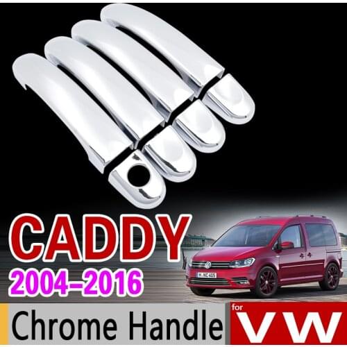 For VW Caddy 2004 - 2016 2K Chrome Handle Cover Trim for Volkswagen 2005 2007 2009 2011 2014 Accessories Stickers Car Styling