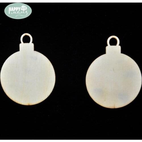 Happymems Wooden Craft Round 12pcs/lot Wood Shapes DIY Natural Wood Embellishments For Scrapbooking Wall Stickers Home Decor