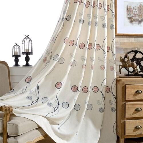 Carnival Leaf Cotton Embroidered Curtains For Bedroom Quality Curtain Cortinas Para Sala De Luxo Rideaux Pour Le Salon CL-206