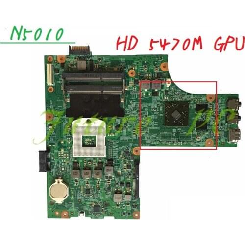 JOUTNDLN FOR DELL Inspiron N5010 Laptop Motherboard CN-0VX53T 0VX53T VX53T HM57 DDR3 48.4HH01.011 W/ HD 5470M GPU Test work