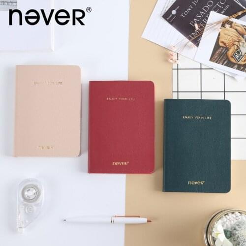 Pocket Notebook A6 Notebook Simple PU Soft cover Notebook Portable Small Size Simple Note Book Students Nordic Material Escolar