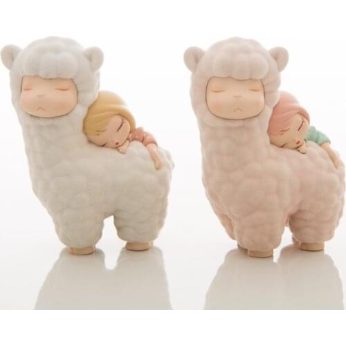 Kemelife sheep Lazy Afternoon doll animal action figures desk car decoration girl gift birthday art toys artist design
