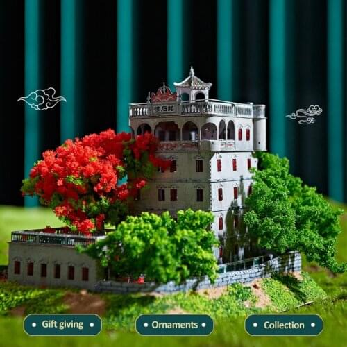 1:24 Diy Doll House Miniature Dollhouse Kit House Toys Metal Model Making Castle Roombox Collection Decoration New Years Gift