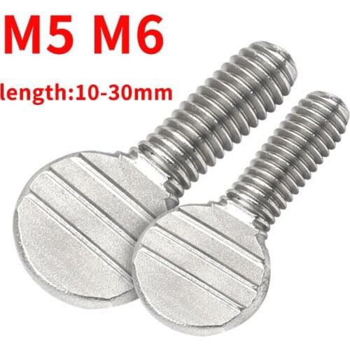 M5 M6304 Stainless Steel Hand Thumb Screw Table Tennis Racquet Screw Wave Plate Screw Press Flat Head Bolts