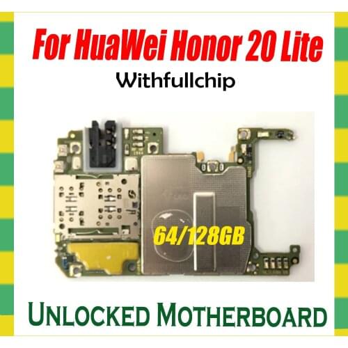 For HuaWei Honor 20 Lite Motherboard Logic Board Original Unlocked For HuaWei Honor 20 Lite Mainboard WIth Full Chips