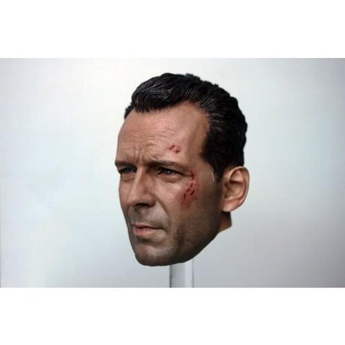 1/6 Scale Die Hard - John Mcclane Bruce Willis Battle Damage Head Model fit 12" Body Model