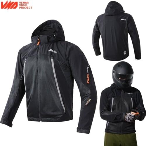 2021 New Mens Motorcycle Jacket Motocross Riding Protective Suit Pants Hooded Zip Chaqueta Moto Windbreakers Fashion Sportswear