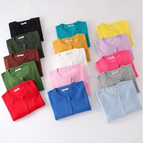 New Arrive Parent-child outfit Cotton Cardigan Sweaters Mother and kid Girls tops Mother and Daughter Son