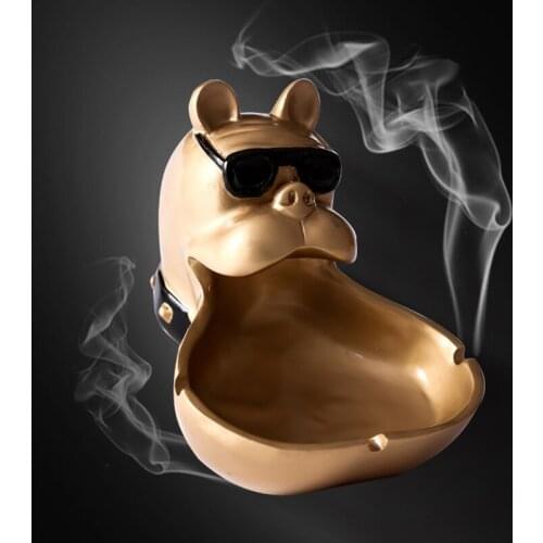 Nordic Creative Ashtray Dog Resin Ashtray Personality Ashtray Decoration Anti Fly Ash Fashion Decoration for Boyfriend Gift