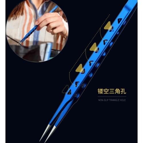 MECHANIC AAA-14 hollow heat-dissipating tweezers, lengthened thickened high hardness tweezers for mobile phone repair tweezer