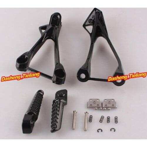 Aluminum Alloy Passenger Rear Foot Pegs Footrest Brackets for Kawasaki 05-08 ZX6R ZX636, Motorcycle Spare Parts Accessory