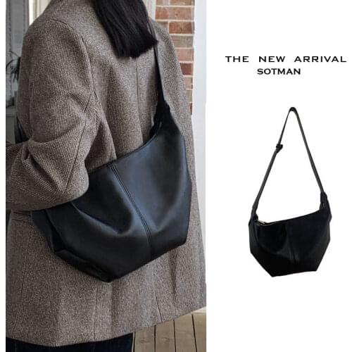 PU Leather Hobos Bag High Capacity Women Shoulder Crossbody Bags 2021 New Vintage Handbags Ladies Casual Totes Female Purses