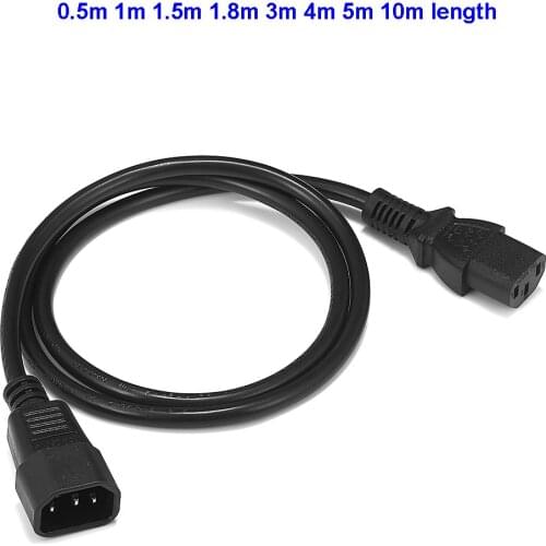 PDU IEC C14 C13 Extension Cord 3m 5m UPS Cable IEC 320 C13 C14 Power Extension Cable For PC Computer Monitor DMX DJ Stage Light