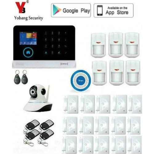 Yobang Security Smart WIFI Burglar Alarm For Home Security GSM Alarm System Android For IOS APP Control Voice Prompt RFID Alarm