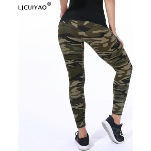 LJCUIYAO Fitness Leggings Femme Polyester Ankle-Length Breathable Pants Leggins Women Florist Printing Push Up Graffiti Legging