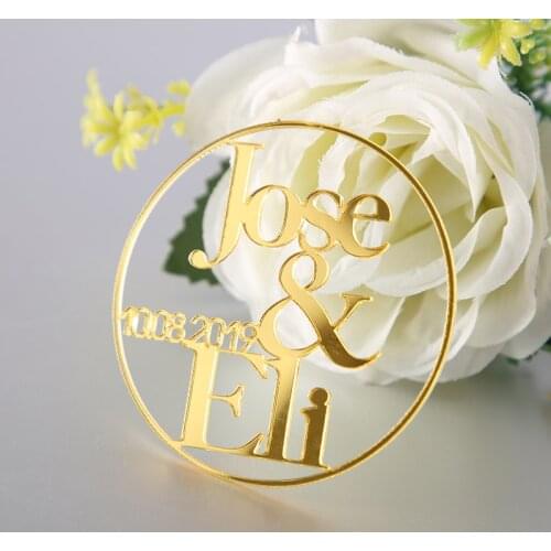 Gold Wedding Place Cards Personalized Acrylic Laser Cut Names Place name settings name tags Wedding Signs