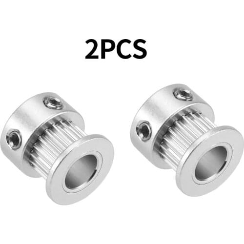 2pcs 3D Printer Pulley Gear 20T Teeth Teeth Timing Gear Bore 8MM Synchronous Wheel Timing Gear 3D Printer Accessories