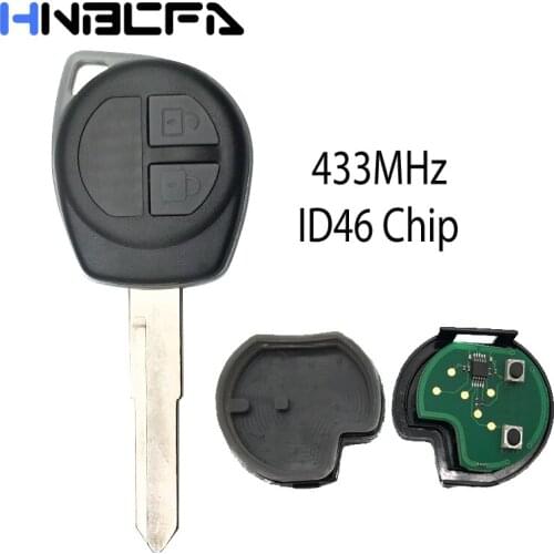 2 Buttons Remote Car Key Fob Shell ID46 Chip KBRTS004 Fit for SUZUKI Vitara Swift Ignis SX4 JIMNY Splash Key 433MHz