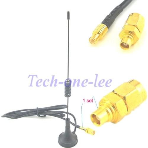 20 piece/lot 1090Mhz Antenna MCX Plug 2.5dbi gains ADS-B Aerial Magnet Base RG174 1M+MCX Female to SMA male Adapter Connector