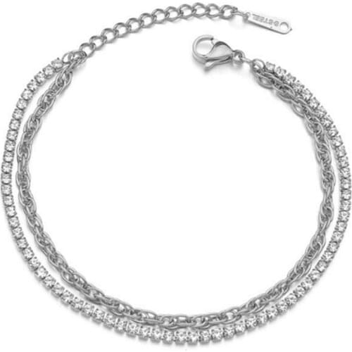 316L Stainless Steel New Simple Claw Chain Bracelet Titanium Steel Hip Hop Bead Chain Bracelet No Fade