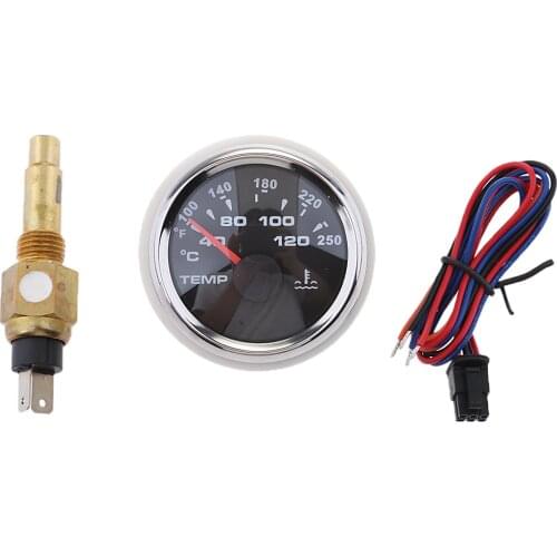 52mm 2" Boat Water Temperature Gauge & Temp Sensor For Marine Yacht Speedboat 9-32V Waterproof IP67 Boat Accessories Marine