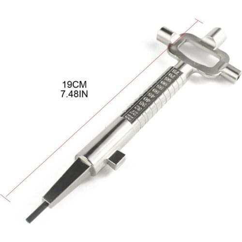 69HF 19cm/ 7.5inches Sliver Locksmith Tool Ideal Cylinder Gauge Multi Purpose Practcial Spindle Turner Cam Turner