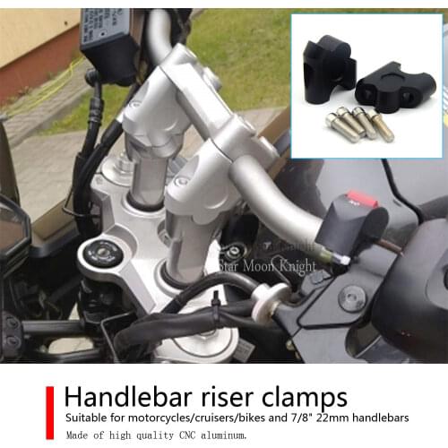 For YAMAHA Honda SUZUKI DL650 DL1000 motorcycle CNC alumium handle bar clamp mount 22mm Handlebar riser clamps Extend Adapter