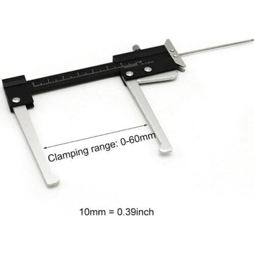 Aluminum Tyre Tire Tread Depth Gauge + Brake Disc 0-60mm Meter Measurer Tool Thickness Ruler Measuring Tool Caliper KX4B