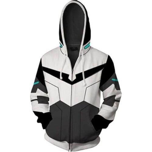 Anime Voltron: Defender of The Universe Cosplay Costumes Men Women Halloween Sweatshirts 3D Printing Zipper Hooded Sweater