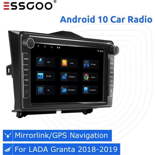 ESSGOO Car Radio 2 Din Android 9.0 Bluetooth Autoradio Stereo For LADA Granta 2018 2019 Multimedia Player GPS Navigation 2din