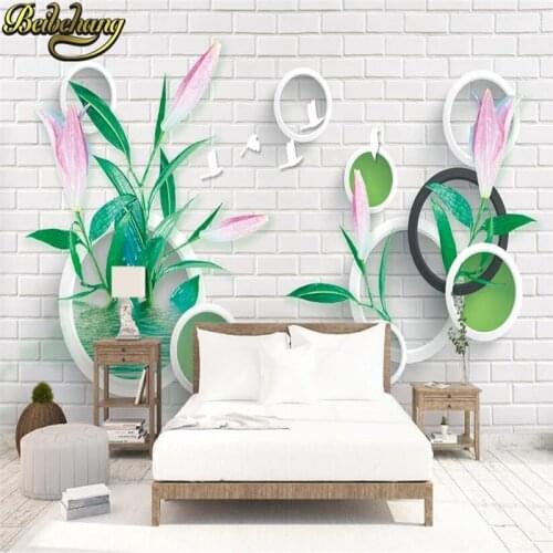 Beibehang Custom beautiful dream flower love flower photo wallpaper 3D big mural living room bedroom TV background painting wall