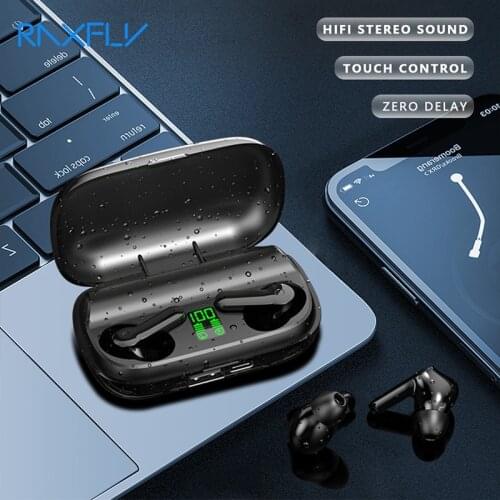 Raxfly TWS Wireless Headphones Bluetooth 5.0 Earphones Noise Cancelling Gaming Sports Waterproof Touch Control Headsets