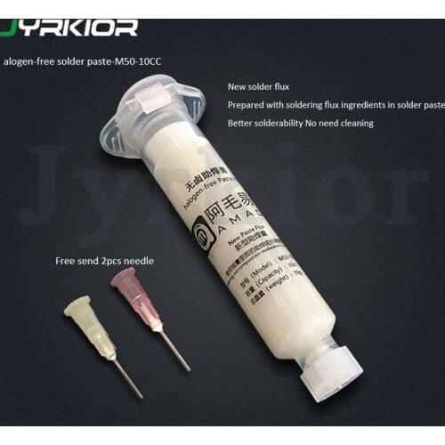 Amaoe Halogen Free Lead-Free Rosin Soldering Paste Flux Solder Ball Solder Paste Booster For Motherboard Soldering Repair