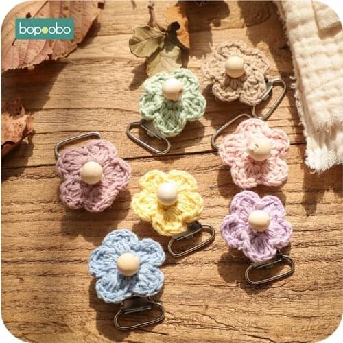 Bopoobo 10pc Baby Pacifier Clip Nature Wooden Metal Baby Pacifier Clips Dummy Clips DIY Pacifier Chain Accessory Charms For Baby