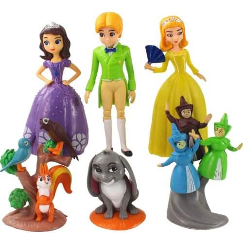 6Pcs/Set Disney Hot Movies 6.5-13cm Princess Sofia The First PVC Anime Action Figures Toys Cartoon Cute Dolls For Kids Girls Gi