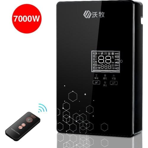 7000w Tankless Electric Water Heater Remote Control Fast Heating Instant Thermostat Hot Water Heater for Kitchen Bathroom Heated