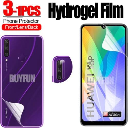 For Huawei Y6P 2020 Front Back Camera Hydrogel Film 1-3PCS Screen Protector Lens for huawei y6 y8p y9s huawie screen Lens film