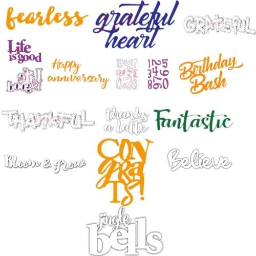 "Jingle Bells" Words Metal Cutting Dies for Scrapbooking Craft Die Cut Card Making Embossing Stencil Decorations New Designs