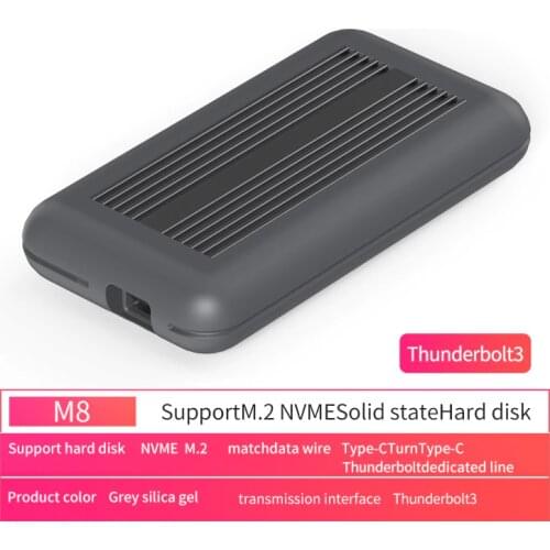 PCIe thunderbolt 3 m.2 NVME Enclosure ssd box case NVME with thunderbolt 3 TYPE-C TO TYPE C 3.1 Cable USB3.1 M.2 PCIE SSD