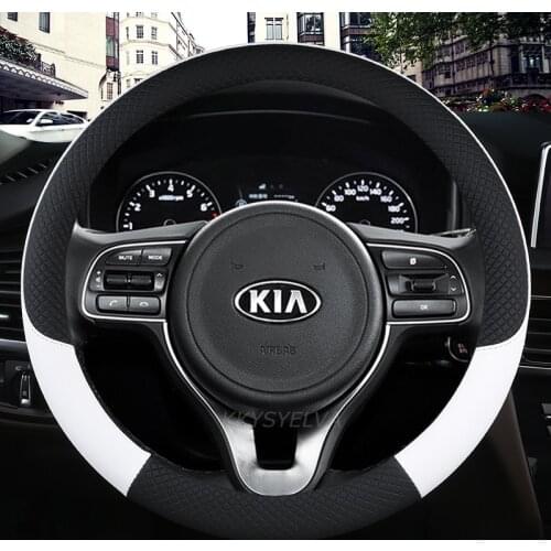 Leather Sport Car Steering Wheel Cover for Kia Sorento I II III Sorento PRIME 2002-2020 Auto Accessories
