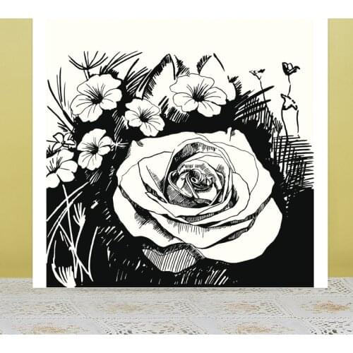 AZSG Beautiful Flower Petals Clear Stamps/Seals For DIY Scrapbooking/Card Making/Album Decorative Silicone Stamp Crafts