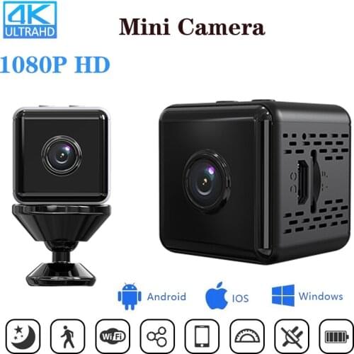 HD 1080P/4K Mini Camera IP WIFI Sensor With 1000mAh Battery Night Motion DVR Micro Webcam Sport DV Video Recorder Small Cam
