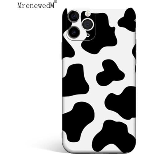 MrenewedM 11 Pro Max Cute Milk Cow Print Silicone Phone Case For iPhone 12 Mini X XR XS Max Soft Leopard Cover On 7 8 Plus Shell