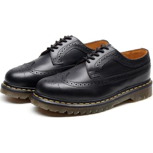 Moccasins Men Leather Casual Derby Oxford Shoes for Men Size 35-46 Rubber Brogue Shoes for Gentleman Genuine Leather Men Shoes