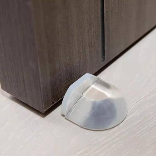 New Door Stopper No Need Punch Transparent Self Adhesive Door Holder Door Stop For Home Protect Walls And Furniture Accessories